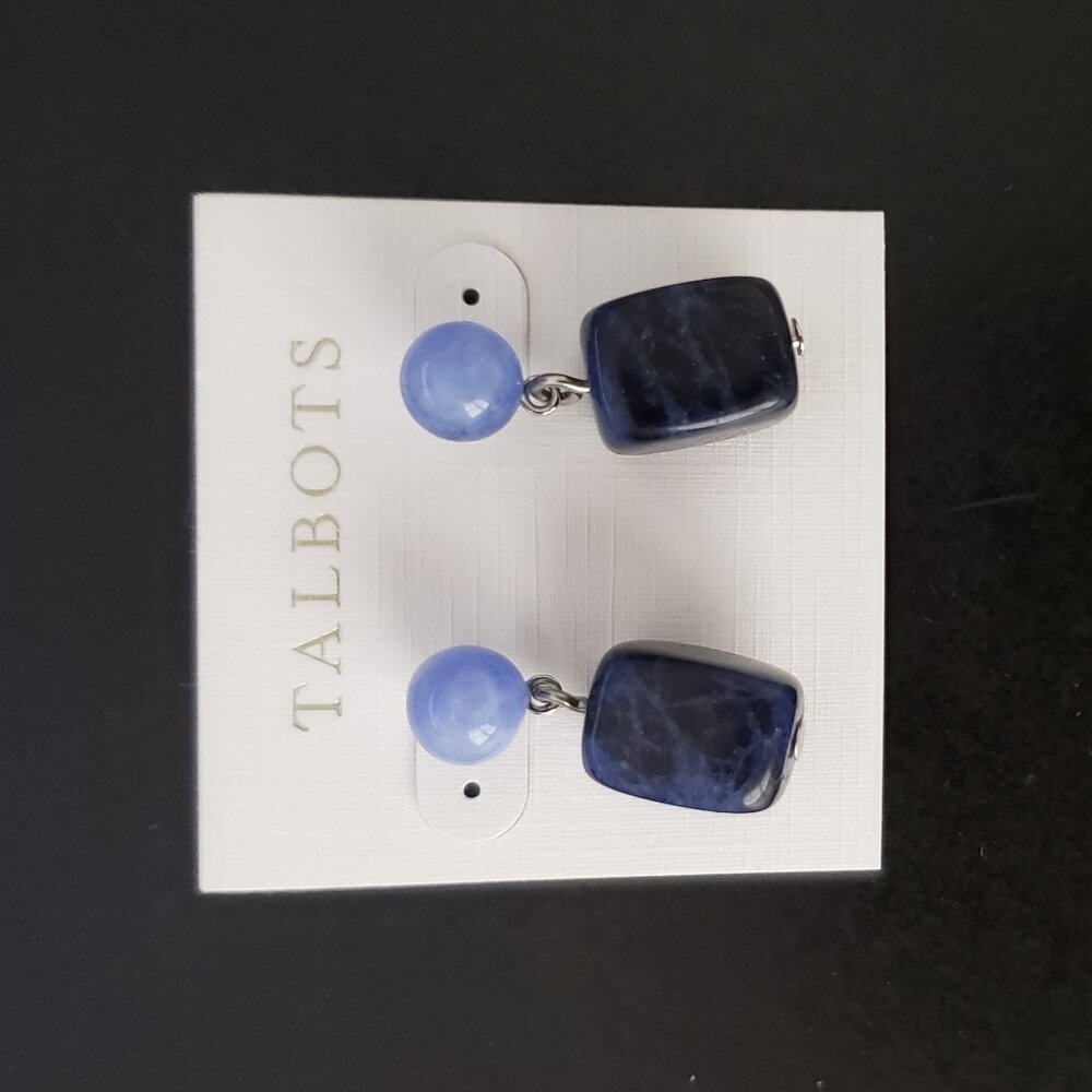 Two-tone blue Talbot's earrings